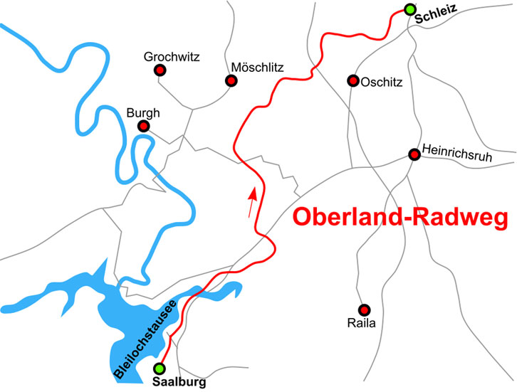 Oberlandradweg-Bahntrasse