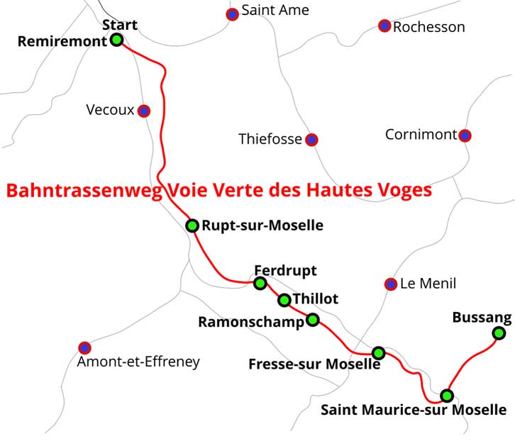 Bahntrassenweg Voie Verte des Hautes Vosges