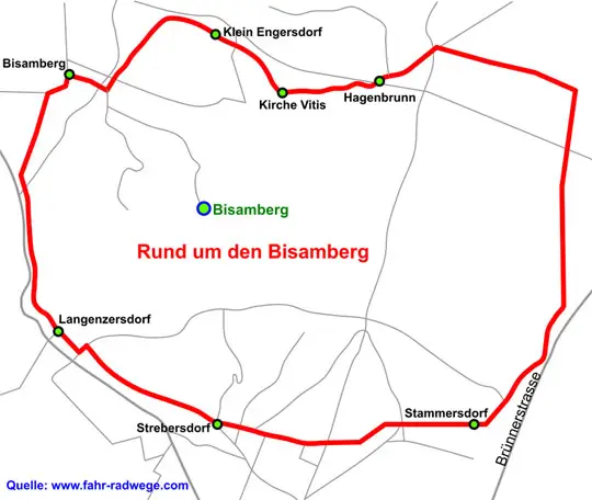 Bisamberg Radweg Wien