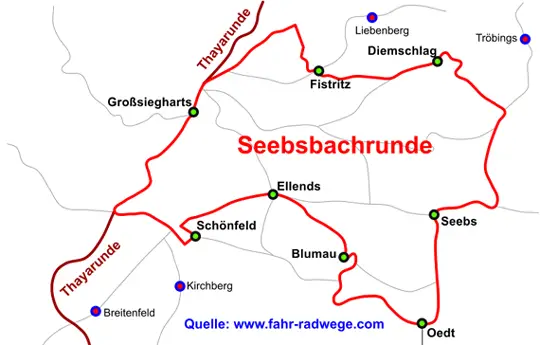 Seebsbachrund Radwege Waldviertel